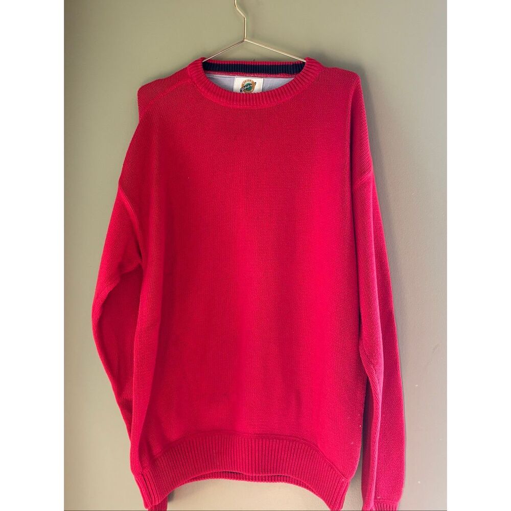 Vintage oversized Field Gear L Men’s red heavyweight crew neck cotton sweater